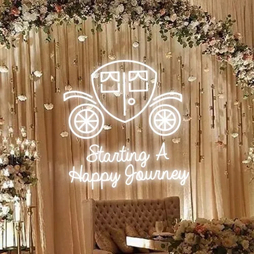 Starting A Happy Journey Neon Sign - Imprint Now - NZ