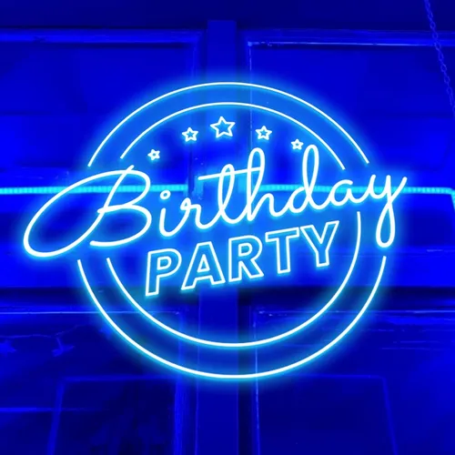 Birthday Party Blue Neon Sign - Imprint Now - NZ