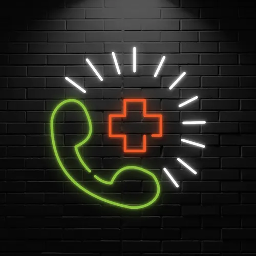 Emergency Call Neon Sign - Imprint Now - NZ
