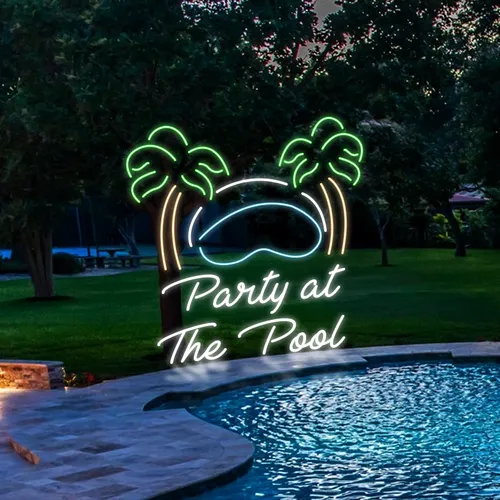 Party At The Pool Neon Sign - Imprint Now - NZ