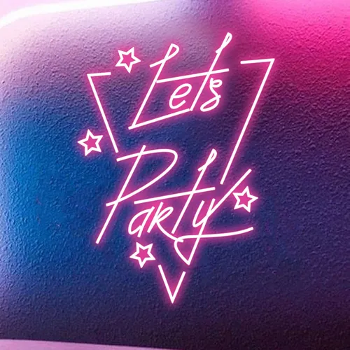 Let’s Party in Triangle Neon Sign - Imprint Now - NZ
