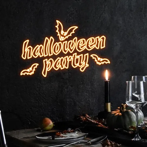 Halloween Night Typography Neon Sign - Imprint Now - NZ