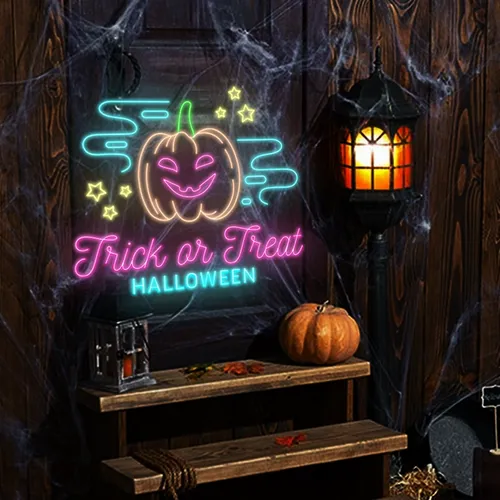 Trick or Treat Halloween Neon Sign - Imprint Now - NZ