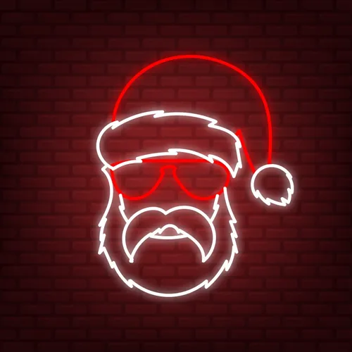 Hipster Santa Neon Sign - Imprint Now - NZ