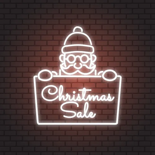 Christmas Sale Santa Neon Sign - Imprint Now - NZ