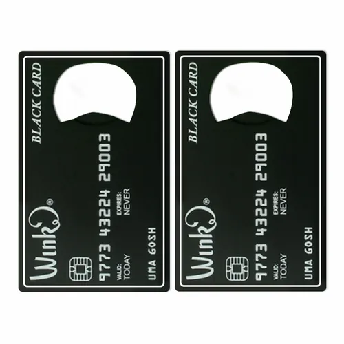 Black Card Shaped Bottle Opener - Imprint Now - NZ