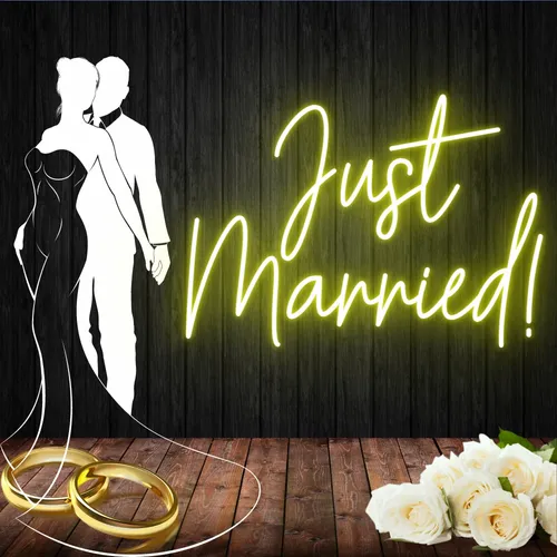 Just Married! Neon Sign - Imprint Now - NZ
