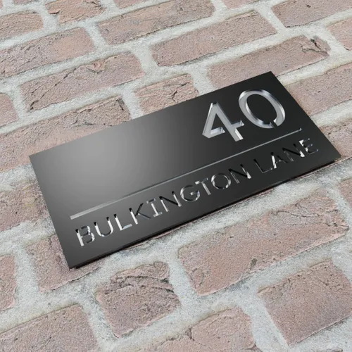 Engraved Metal House Number Sign - Imprint Now - NZ