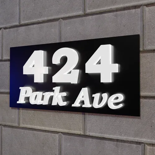 Push-Thru Lightbox House Number - Imprint Now - NZ