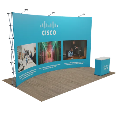 Custom Curved Pop-up Display Stand 6.1 m x 3 m - Imprint Now - NZ