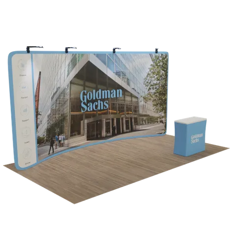 Custom Curved Zip-up Trade Show Display 6.1 m x 2.4 m - Imprint Now - NZ