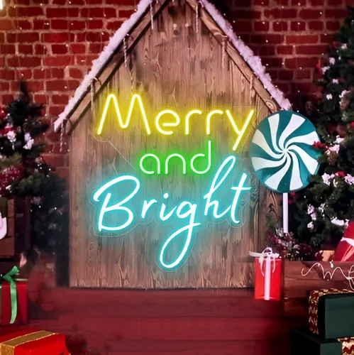 Merry & Bright Neon Sign - Imprint Now - NZ