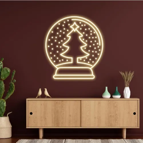 Warmie Merry Christmas Snowglobe Neon Sign - Imprint Now - NZ