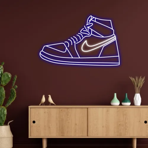 Sneaker Blue White Neon Sign - Imprint Now - NZ