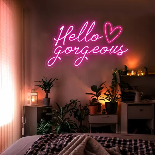 Hello Gorgeous LED Neon Sign - Imprint Now - NZ