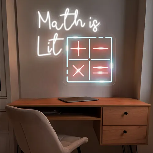 Math Is Lit Neon Sign - Imprint Now - NZ