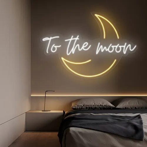 To The Moon Neon Sign - Imprint Now - NZ