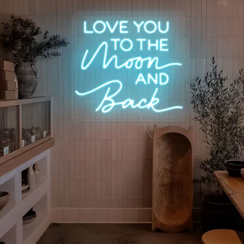 I Love You To The Moon And Back Neon Sign - Imprint Now - NZ