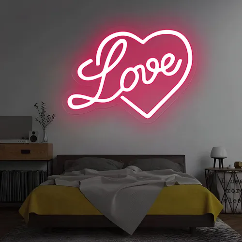 Heart Love Neon Sign - Imprint Now - NZ