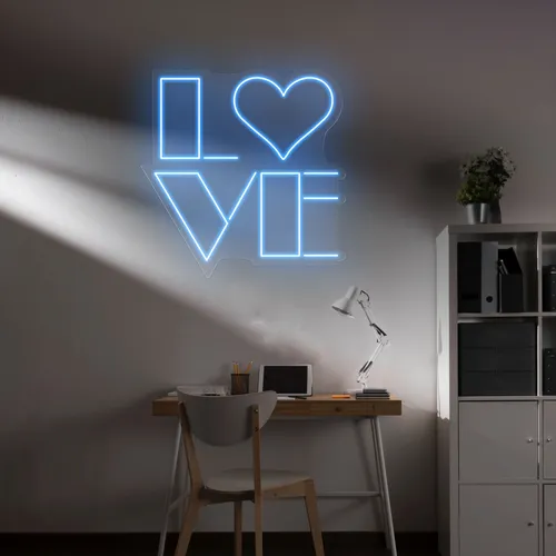 Love Blue Neon Sign - Imprint Now - NZ
