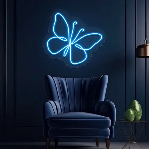 Scribble Butterfly Neon Sign - Imprint Now - NZ
