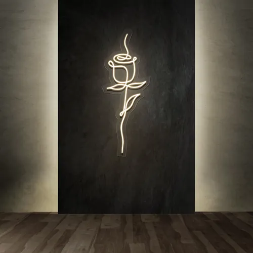 Calmly Scribble Rose Neon Sign - Imprint Now - NZ