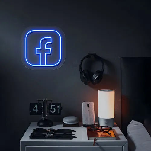 Facebook Logo Neon Sign - Imprint Now - NZ