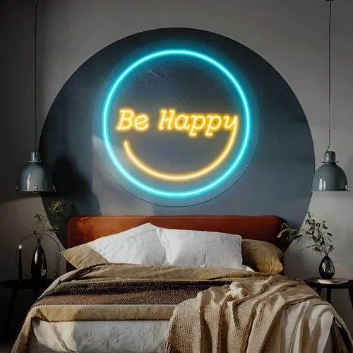 Be Happy Neon Sign - Imprint Now - NZ