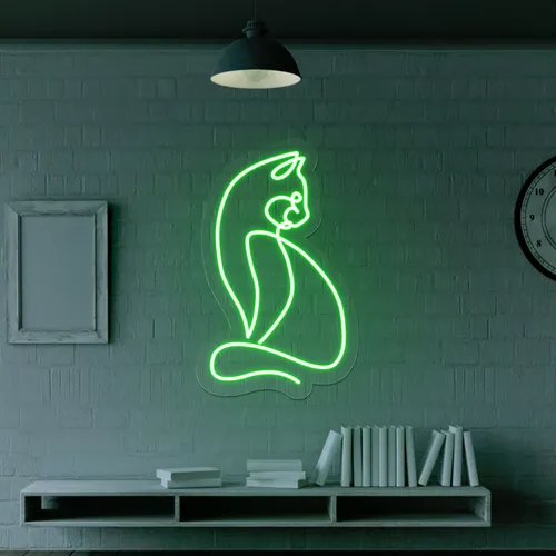 Scribble Cat Neon Sign - Imprint Now - NZ