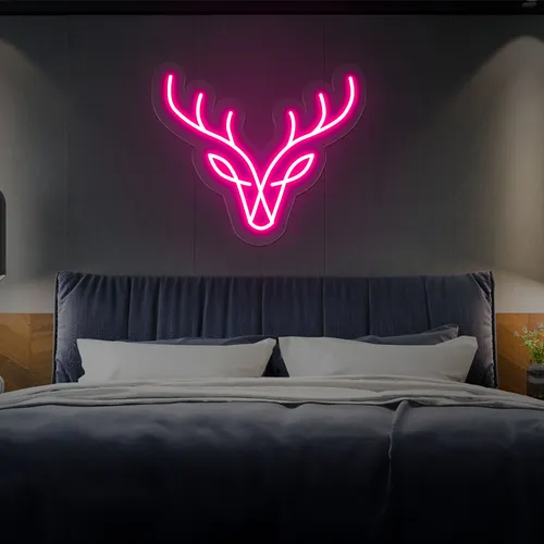 Abstract Deer Neon Sign - Imprint Now - NZ
