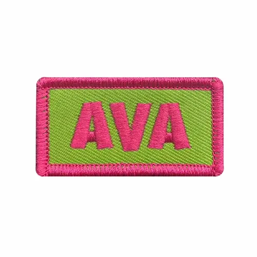 Pink and Green Ava Name Patch - Imprint Now - NZ
