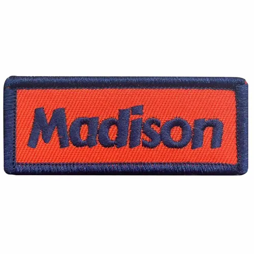 Navy and Orange Madison Name Patch - Imprint Now - NZ