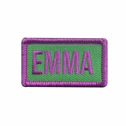 Purple and Green Emma Name Patch - Imprint Now - NZ