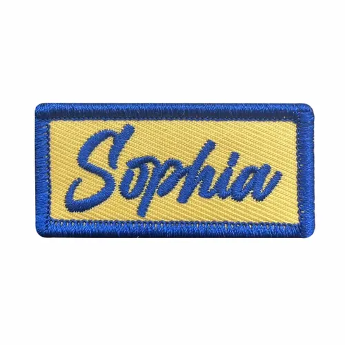 Blue and Cream Sophia Name Patch - Imprint Now - NZ