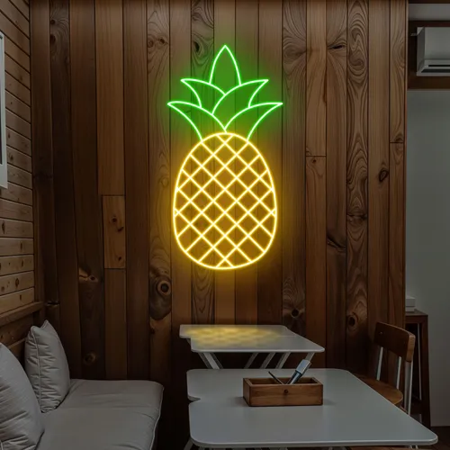 Neon Pineapple Light - Imprint Now - NZ