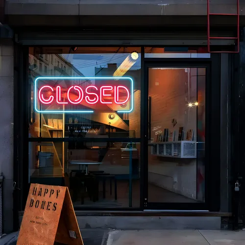 Closed Neon Sign - Imprint Now - NZ