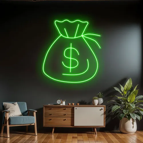Neon Money Sign - Imprint Now - NZ