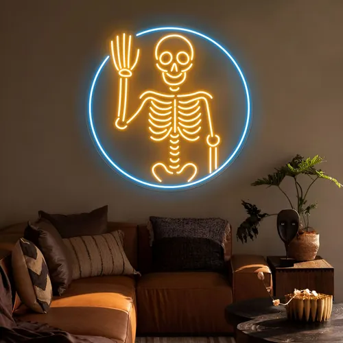 Waving Skeleton Neon Sign - Imprint Now - NZ