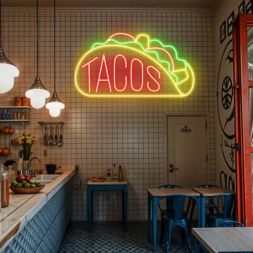 Neon Taco Sign - Imprint Now - NZ
