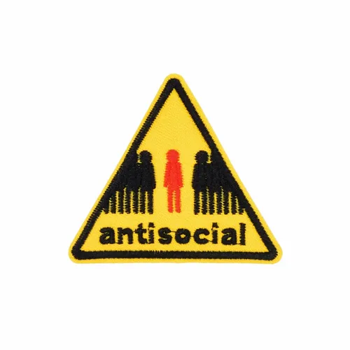 Yellow and Black Antisocial Patch - Imprint Now - NZ