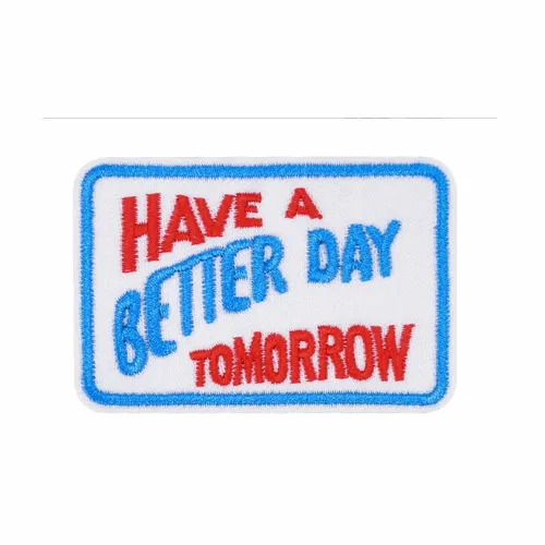 Red and Blue Have a Better Day Tomorrow Patch - Imprint Now - NZ