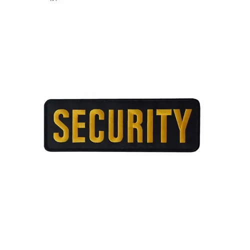 Black and Yellow Security Patch - Imprint Now - NZ