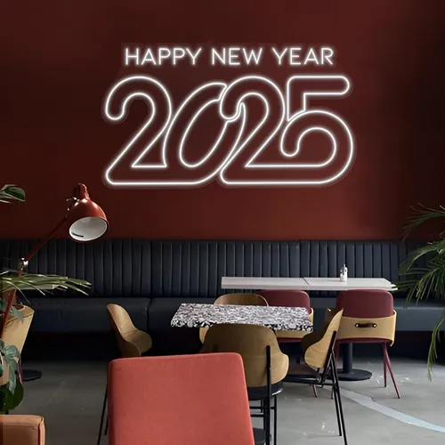 Frosty Happy New Year 2024 Neon Sign - Imprint Now - NZ