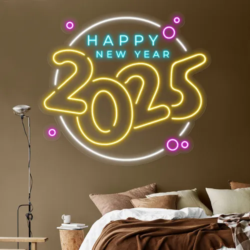 Colorful New Year Neon Sign - Imprint Now - NZ