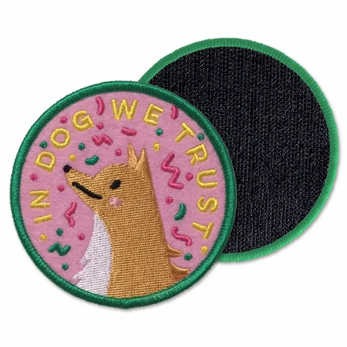 Round In Dog We Trust Velcro Patch - Imprint Now - NZ
