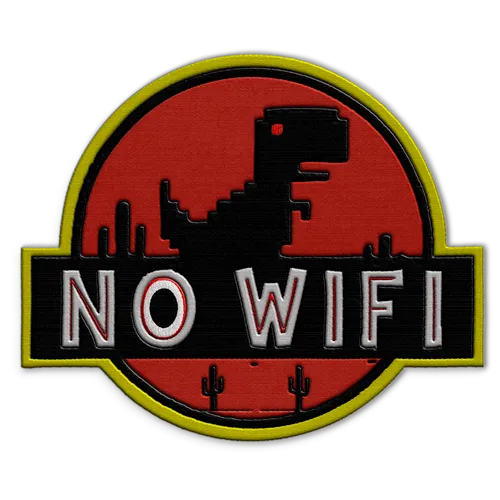 No Wifi Dino Hat Patch - Imprint Now - NZ
