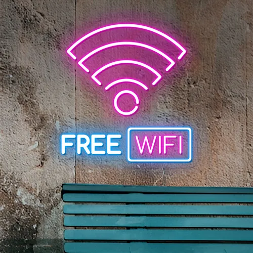 Free WIFI Zone Neon Sign - Imprint Now - NZ