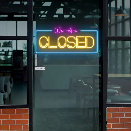 We Are Closed Neon Sign - Imprint Now - NZ