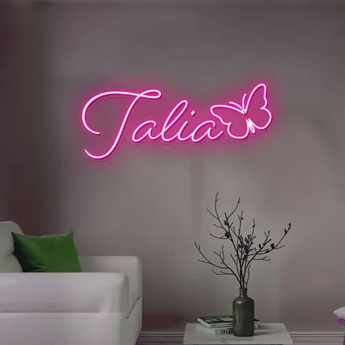 Talia Butterfly Neon Sign - Imprint Now - NZ