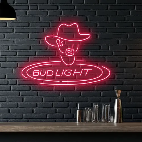 Cowboy Bud Light Neon Sign - Imprint Now - NZ